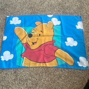 Disney Pooh & Piglet Vintage 90s Pillowcase blue